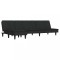 Canapea in forma de L negru 255x140x70 cm catifea