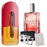 Cumpara ieftin Set apa de toaleta Full Speed Boost 75 ml, apa de toaleta Individual Blue Strong 100 ml, card multifunctional de supravietuire, otel inoxidabil