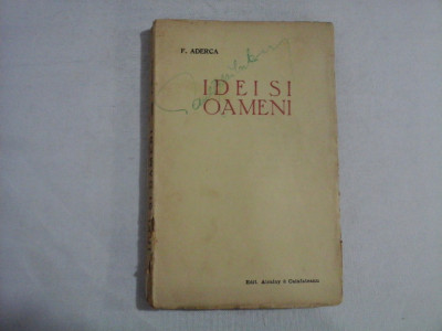 IDEI SI OAMENI - F. ADERCA - Bucuresti, 1922 foto