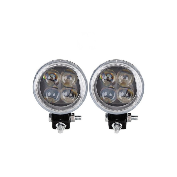 Proiector LED 12W Spot 4D cu angel eyes 12/24V