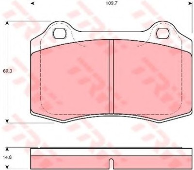 Set placute frana,frana disc JAGUAR S-TYPE (CCX) (1999 - 2009) TRW GDB1513 foto