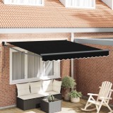 vidaXL Copertină Manual Negru 300 x 250 x 165 cm Poliester 3330043