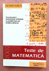 Teste de matematica - Coord. Ghe. Oprisan, Vladimir Balan, Romeo Bercia foto