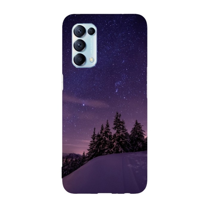 Husa compatibila cu Oppo A76 model Winter Sky Lights, Silicon, TPU, Viceversa