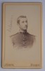 CDV Atelier Romania Bucuresti Bucuresci Bucarest J. Gerstl barbat in uniforma militar