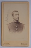 CDV Atelier Romania Bucuresti Bucuresci Bucarest J. Gerstl barbat in uniforma militar