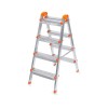 Scara Dubla Metalica Pliabila 2x4 Trepte Argintie, Inaltime 1m, Sarcina Max 125kg, Clasa Hobby