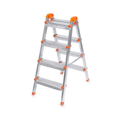 Scara dubla din metal, 2 tronsoane x 4 trepte foto