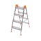 Scara dubla din metal, 2 tronsoane x 4 trepte
