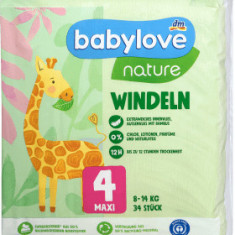 Babylove nature Scutece eco nr 4, 34 buc