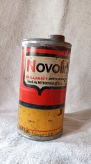 1967 Novolin Timișoara Azur Cutie de tablă cu reclamă