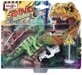 Set masinuta si figurina dinozaur Maisto, Dino Adventure, Alb