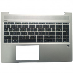 Carcasa superioara cu tastatura palmrest Laptop, HP, ProBook 450 G6, 455 G6, 455R G6, L45091-B31, layout US foto