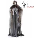 Cumpara ieftin Figurina Halloween Fantoma neagra cu leduri si sunet m 1,80 H
