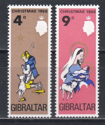 Gibraltar 1968 - Crăciun, MNH foto