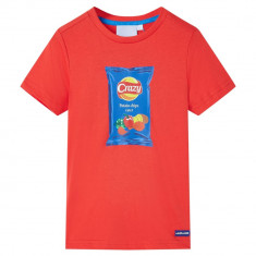 Tricou pentru copii cu maneci scurte, rosu, 104 GartenMobel Dekor