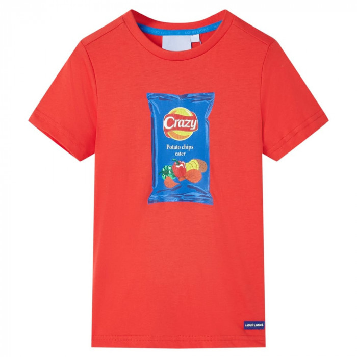 Tricou pentru copii cu m&acirc;neci scurte, roșu, 140