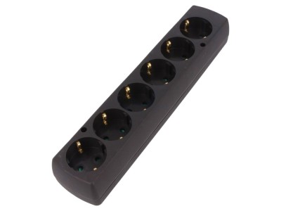 Conector Alimentare AC Splitter 2P 16A Negru foto