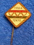 Insigna (model vechi) Sportiva - Comitetul Olimpic din UNGARIA - Jocurile Olimpice TOKYO 1964