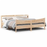 Cumpara ieftin Cadru de pat cu tăblie, 180x200 cm, lemn masiv de pin