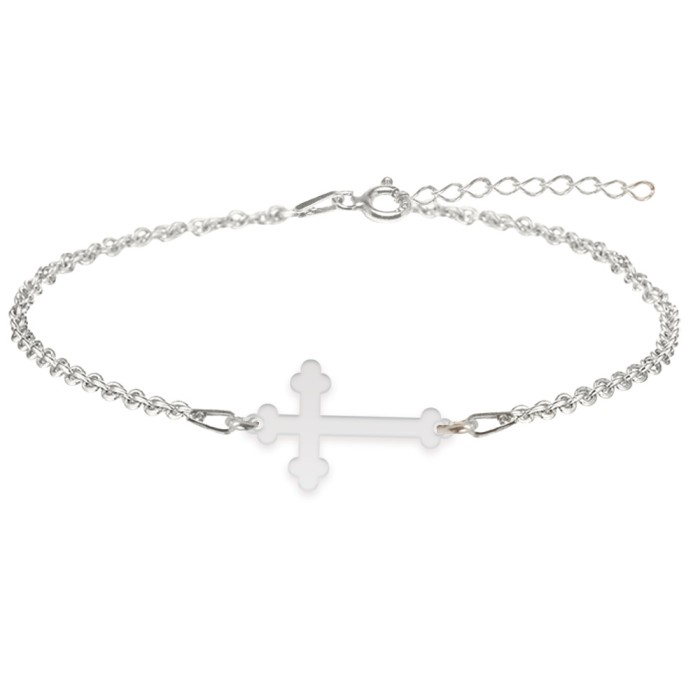 Bratara cu cruce personalizata - argint 925
