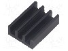 Radiator extrudat, aluminiu, 19mm x 14mm, neagra, FISCHER ELEKTRONIK - ICKSMDM19SA