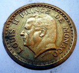 1.192 MONACO LOUIS II 1 FRANC 1945, Europa, Bronz-Aluminiu