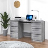 VidaXL Birou, gri sonoma, 140x50x77 cm, lemn prelucrat