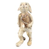 Cumpara ieftin Figurina Iepuras Paste polirasina bej aurie 6x7x13 cm