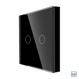 Cumpara ieftin Telecomanda touch RF433 cu 2 canale pentru &icirc;ntrerupatoare Luxion, negru