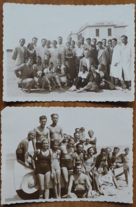 4 fotografii originale , Plaja din Agigea , august 1936