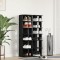 Gossi pantofare, 2 buc., stejar negru, 25x27x102 cm, lemn prelucrat