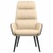 Scaun de relaxare, crem, material textil - 3