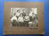 Fotografie veche pe carton - Eleve - Atelier Hollosi Friss Lenke - Satu Mare