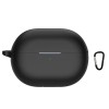 Husa protectie casti wireless, THD, compatibil Huawei FreeBuds Pro 4, carlig prindere, neagra