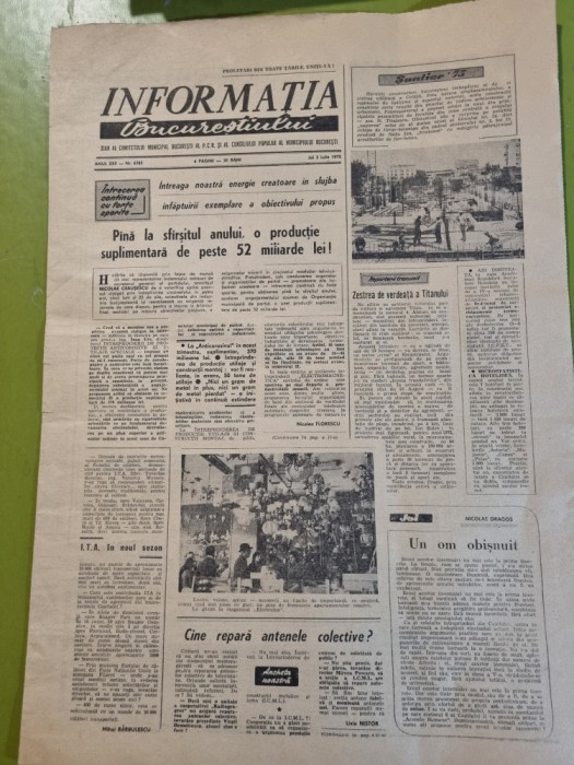 informatia bucurestiului 3 iulie 1977