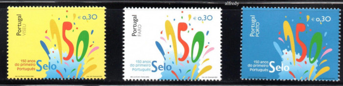PORTUGALIA 2003 Aniversari - 150 de ani prima Marca Postala, serie neuzata, MNH