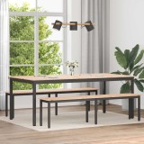 vidaXL Masă de dining natural 200 x 100 x 75 cm Lemn de pin masiv 3416325