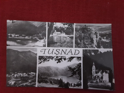 Tusnad - imagini multiple - carte postala circulata 1964 foto