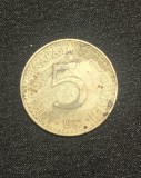 Moneda 5 dinari 1983 Iugoslavia, Europa