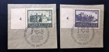 Ocupatie-Deutsches Reich Generalgouvernement 1943 &ndash; Krakau &bdquo;Veitstoss&rdquo; &ndash; pereche de mărci pe fragment cu ștampilă specială