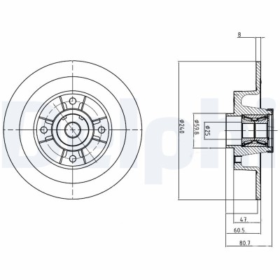 DELPHI BG9028RS Disc frana foto
