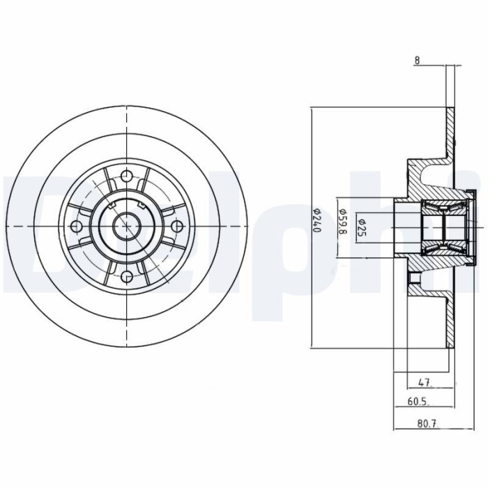 DELPHI BG9028RS Disc frana