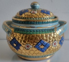 Cupa, castronel, castron DERUTA CERAMIC, decor special cu aur pur