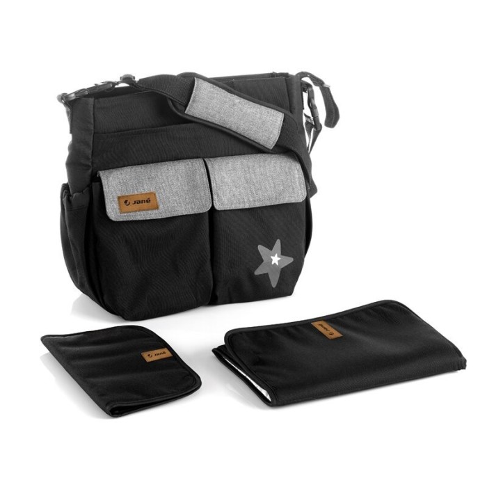 Geanta mamici Jane MamaBag, Soil, cu saltea de infasat, 2 buzunare exterioare, multiple compartimente