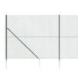 Gard plasa de sarma cu tarusi de fixare, verde, 1,8x25 m GartenMobel Dekor, vidaXL
