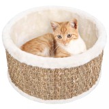 Cos rotund pentru pisici, 36 cm, iarba de mare