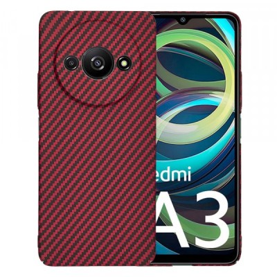 Husa pentru Xiaomi Redmi A3, Techsuit, Carbonite FiberShell, Rosie foto
