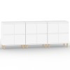 Dulapuri, 3 buc, alb, 60x35x70 cm, lemn prelucrat