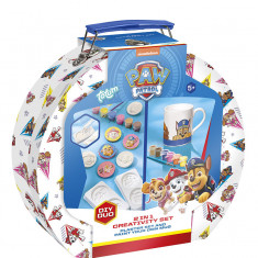 Set creativ 2 in 1, Paw Patrol figurine din ipsos si cana, Patrula Catelusilor